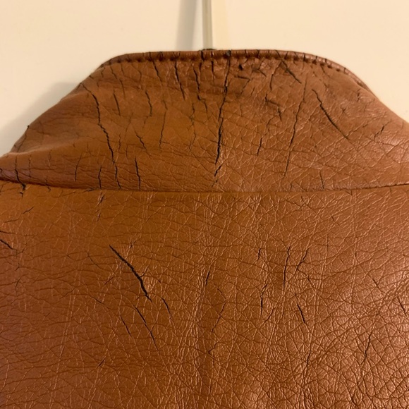 Chestnut Brown Faux Leather Jacket - Picture 4 of 5